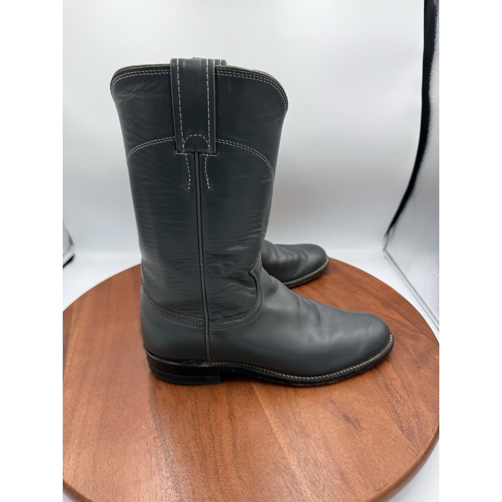 Justin Boots L 3056 Cora Roper Grey Round Toe Made in USA Ladies Size 5.5B